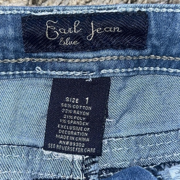 Earl Jean Juniors blue Jean shorts Sz 1 - Picture 3 of 6